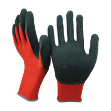 NMSAFETY 10G Gestrickte Latex Palm Coated Crinkle Finish Handschuhe